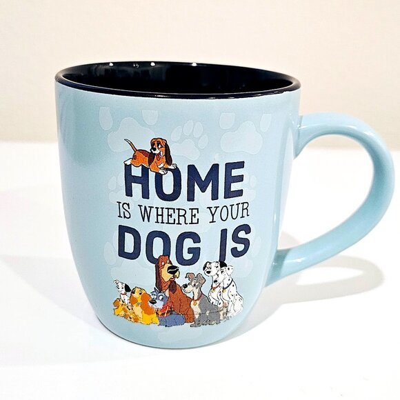 Disney Dogs Mug Home Is Where Your Dog Is Collectable Cup Blue 18 OZ - Picture 1 of 6
